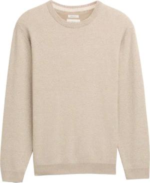 TOM TAILOR Herren Strickpullover aus Bio-Baumwolle, beige, Meliert, Gr. S