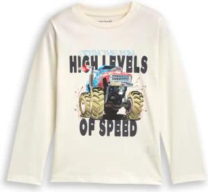 TOM TAILOR Jungen Langarmshirt mit Fotoprint, weiß, Uni, Gr. 92/98