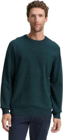 Tom Tailor Herren Rundhals Pullover STRUCTURED CREWNECK KNIT - Regular Fit