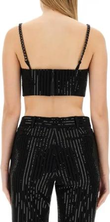 Michael Kors - Crepe Bustier Top - Größe 2 - schwarz