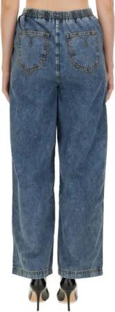 Moschino - Wide-Leg Denim Trousers With High Waist - Größe 29 - blau
