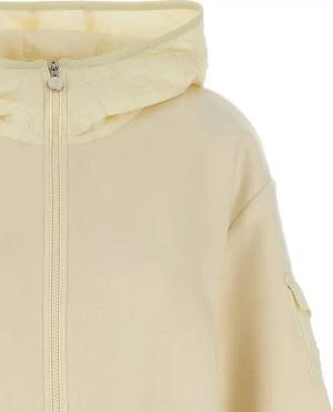 Moncler - Two-Material Cape With Padded Quilted Hood - Größe ONE SIZE - beige