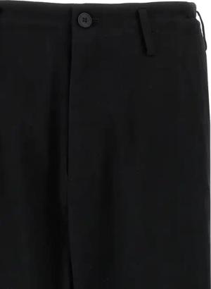Yohji Yamamoto - Unique Print Cotton Trousers - Größe 2 - schwarz