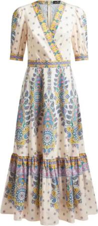 Etro - Multicolored Paisley Print Midi Dress - Größe 44 - bunt