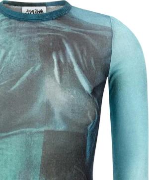 Jean Paul Gaultier - 'Water' Top - Größe XS - blau