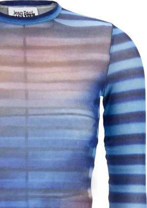Jean Paul Gaultier - 'Air' Top - Größe S - blau