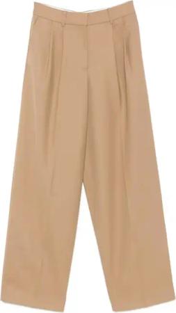 Michael Kors - Pleated Wide Leg Pant - Größe 10 - braun