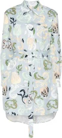 Lanvin - Mini Dress Abstract Pattern - Größe 40 - weiß