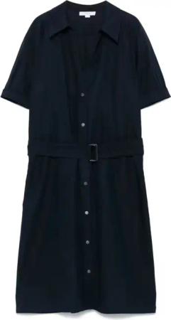 Vince - Cuffed S/S Belted Shirt Dress - Größe M - blau