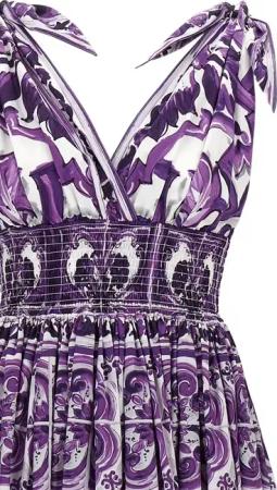Dolce&Gabbana - 'Maiolica' Dress - Größe 40 - lila