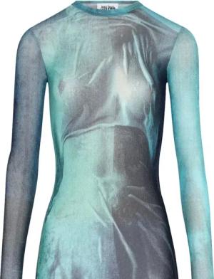 Jean Paul Gaultier - Ethereal Water Print Long Dress - Größe XS - bunt