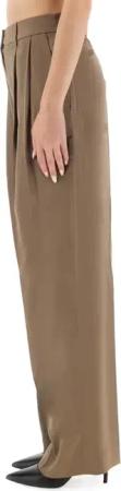 Michael Kors - High-Waisted Wide Leg Pants With Pleated Front - Größe 2 - braun