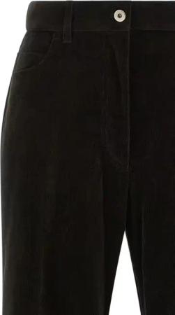 Salvatore Ferragamo - Striped Flared Velvet Trousers - Größe 36 - schwarz