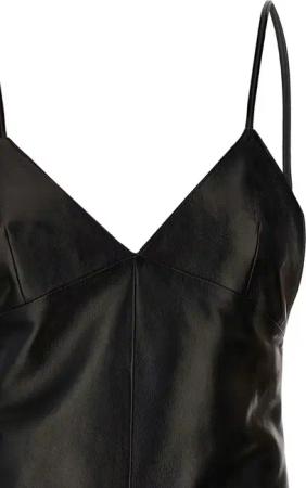 Saint Laurent - Leather Slip Dress - Größe 36 - schwarz