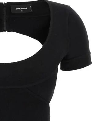 Dsquared2 - 'Bodycon Cut Out' Dress - Größe 40 - schwarz