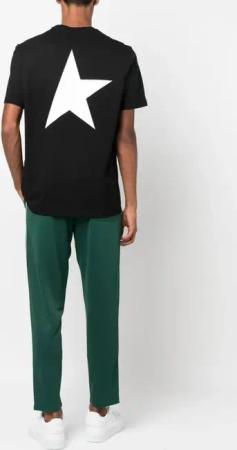 Golden Goose - Black Cotton T-Shirt With Logo Patch And Star Grap - Größe XL - schwarz