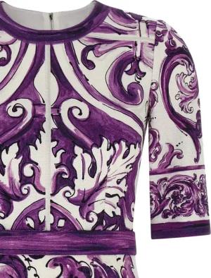 Dolce&Gabbana - 'Maiolica' Dress - Größe 42 - pink