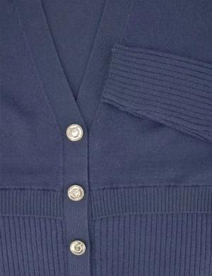 Pinko - Fitted Navy Blue Short Dress - Größe M - blau