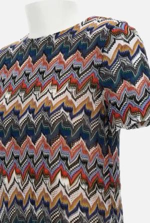 Missoni - Multicolor Zigzag Pattern Mini Dress - Größe 40 - bunt