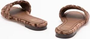 Fendi Sandalen - `Ff` Slides - Gr. 37 (EU) - in Braun - für Damen