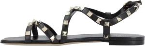 Valentino Garavani Sandalen - Rockstud Sandals - Gr. 39,5 (EU) - in Schwarz - für Damen