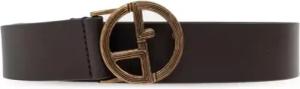 Giorgio Armani Gürtel - Ga-Logo Leather Belt - Gr. 105 - in Braun - für Damen