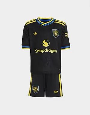 adidas Manchester United 25/26 Ausweichausrüstung für Kinder, Schwarz