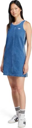 Adidas 3s Denim Damen Kleider - Blau - Größe 38/M - Baumwoll-Denim