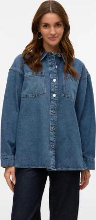 Vero Moda Jeansbluse "VMJENNIE LS OVERSIZE DENIM SHIRT GA NOOS"
