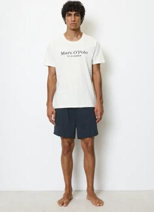 Marc OPolo Shorty, (2 tlg.), Kurzarm, Shorts, Rundhalsausschnitt, Baumwolle