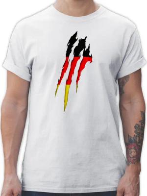Shirtracer T-Shirt Deutschland Krallenspuren Germany, Schwarz