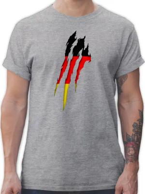 Shirtracer T-Shirt Deutschland Krallenspuren Germany, Schwarz