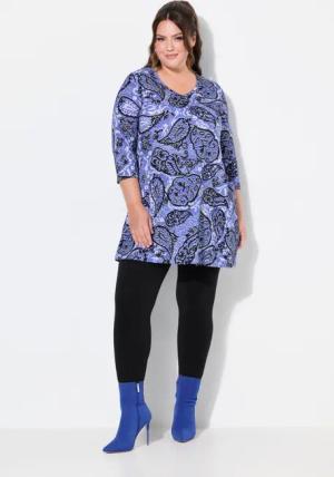 Ulla Popken Longshirt Longshirt Paisley A-Linie