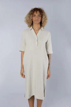 NADINE H Sommerkleid Leinenkleid BEIGE