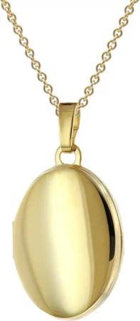 trendor 28963 Medaillon Anhänger Gold 333/8K Mit Vergoldeter Silberkette