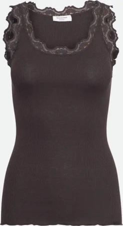 rosemunde Tanktop "Babette Silk Top", wunderschöner Vintage-Spitzenbesatz an Ausschnitt und Trägern