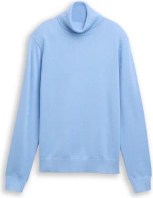 TOM TAILOR Damen Basic Rollkragenpullover, blau, Uni, Gr. XXXL