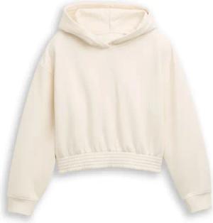 TOM TAILOR Mädchen Cropped Hoodie Sweatshirt mit Print, braun, Uni, Gr. 176