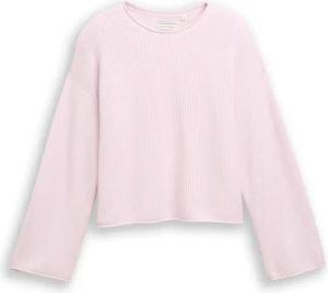 TOM TAILOR Mädchen Cropped Strickpullover, rosa, Uni, Gr. 128