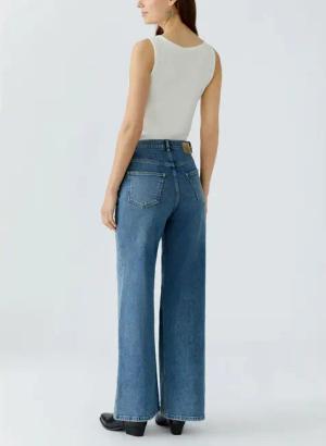 Oui - Jeans HIGH RISE - Größe 40 DAMEN - blau