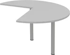 röhr Anbautisch höhenverstellbar Techno hellgrau, silber freiform 130,0 x 128,0/65,0 x 68,0 - 82,0 cm