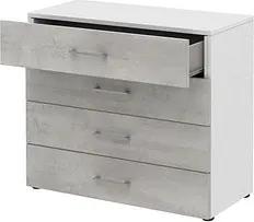 röhr Kommode direct.office, 859B241000 beton, weiß 80,0 x 34,4 x 72,0 cm