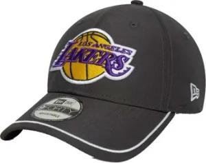 New-Era Schirmmütze LA LAKERS NBA PIPING DARK GREY 9FORTY