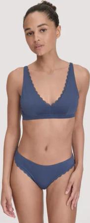 hessnatur Damen Bustier COTTON FELL aus Bio-Baumwolle - blau - Größe 44