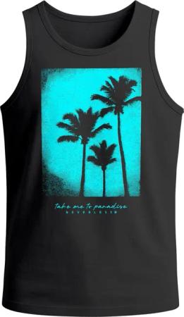 Neverless Tanktop Herren Tank-Top Palmen Fotoprint