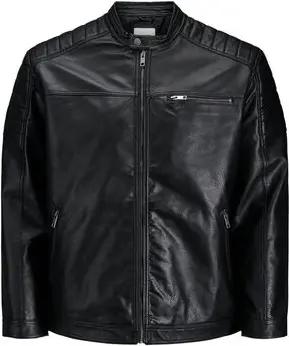 Jack & Jones  Lederjacken 12172908 ROCKY-BLACK