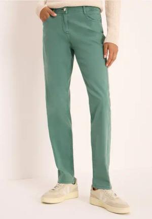 Cecil Damen Casual Fit Jeans in Grün, Gr: 30