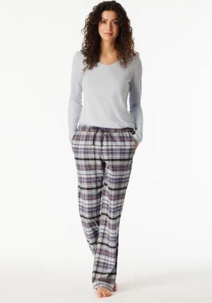 Hose lang Flanell Organic Cotton Karos multicolor - Mix+Relax 38