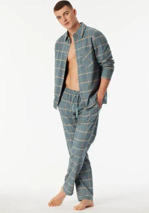 Pyjama Webware Flanell mineral kariert - Selected Premium Warming 52