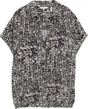 TOM TAILOR Damen Bluse mit Muster, blau, Gemustert, Gr. 36